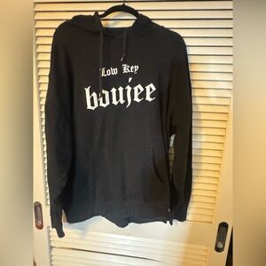 Low Key Boujee Black Hoodie